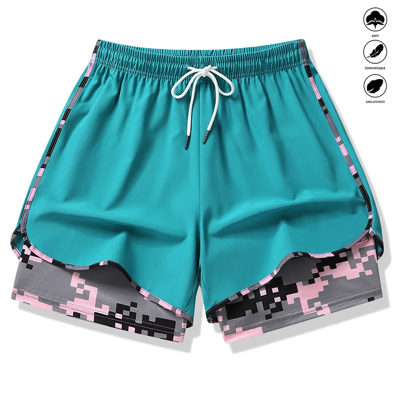 💎50% OP 2-IN-1 ATHLETIC SHORTS💎Ademende stof, camo-voering & zakken voor dames🏃‍♀️✨