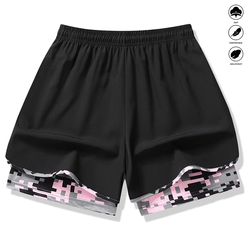 💎50% OP 2-IN-1 ATHLETIC SHORTS💎Ademende stof, camo-voering & zakken voor dames🏃‍♀️✨