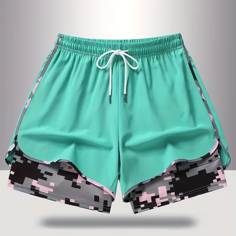 💎50% OP 2-IN-1 ATHLETIC SHORTS💎Ademende stof, camo-voering & zakken voor dames🏃‍♀️✨