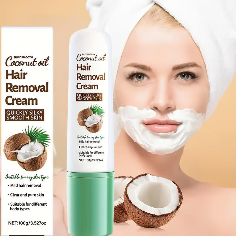 🥥50% KORTING! Alsof je een kokosnoot over je benen rolt en alle haartjes eruit glijden! Deze ontharingscrème met schraper lost haren op tot de wortel – geen stoppels, geen irritatie, 8 minuten wachten en je huid voelt als zijde.
