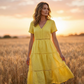 Dames elegante V-hals jurk met kantinzet