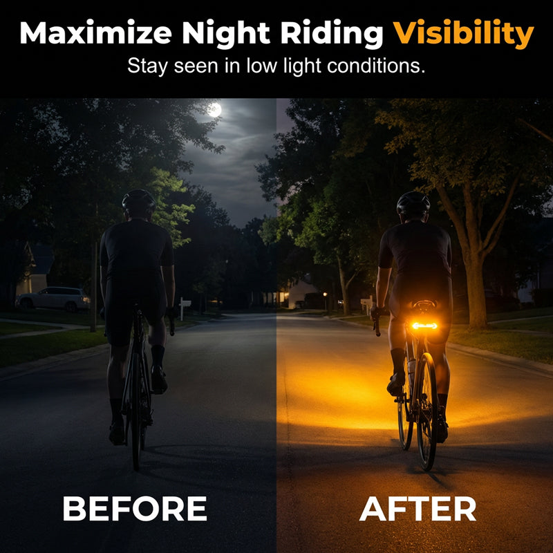 🚴50% KORTING!🔦Draadloos richtingaanwijzerlicht voor fietsen – Oplaadbaar, waterdicht & perfect voor meer veiligheid 's nachts💡