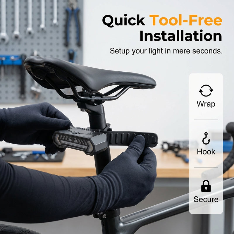 🚴50% KORTING!🔦Draadloos richtingaanwijzerlicht voor fietsen – Oplaadbaar, waterdicht & perfect voor meer veiligheid 's nachts💡