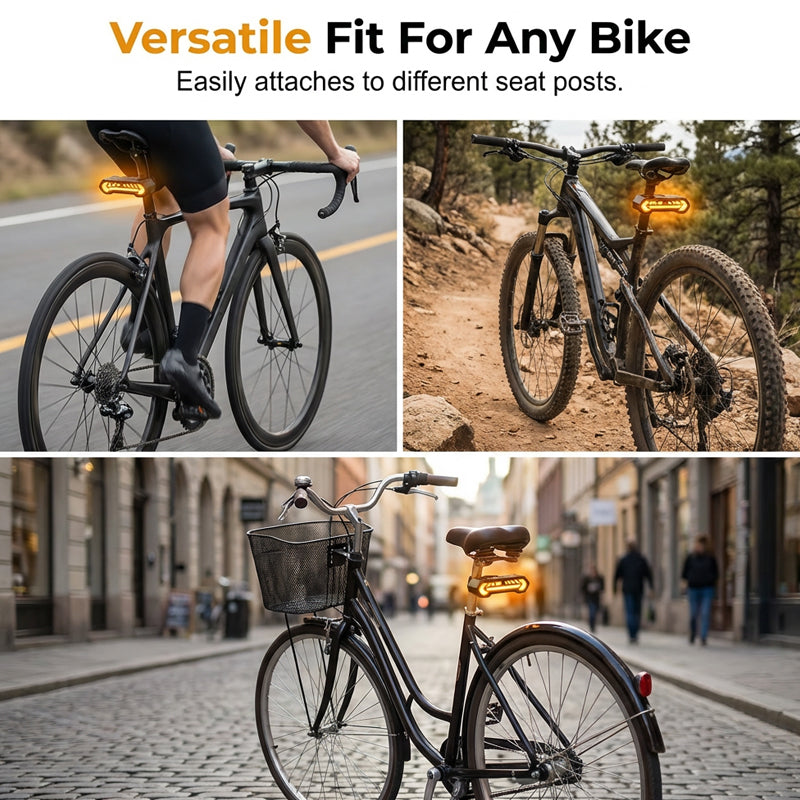 🚴50% KORTING!🔦Draadloos richtingaanwijzerlicht voor fietsen – Oplaadbaar, waterdicht & perfect voor meer veiligheid 's nachts💡