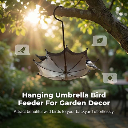 🌿Hangende Parapluvormige Vogelvoederbak & Vogelbad | 2-in-1 Design, Weerbestendig en Perfect voor Tuin, Balkon & Terras🕊️💧