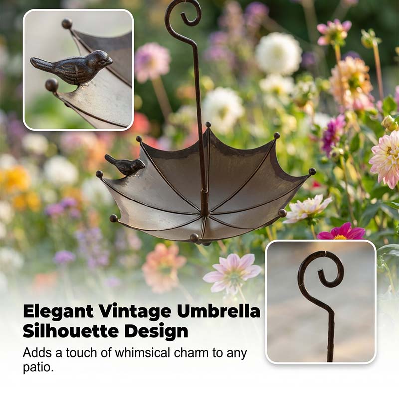 🌿Hangende Parapluvormige Vogelvoederbak & Vogelbad | 2-in-1 Design, Weerbestendig en Perfect voor Tuin, Balkon & Terras🕊️💧