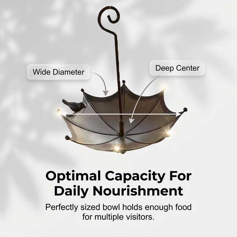 🌿Hangende Parapluvormige Vogelvoederbak & Vogelbad | 2-in-1 Design, Weerbestendig en Perfect voor Tuin, Balkon & Terras🕊️💧