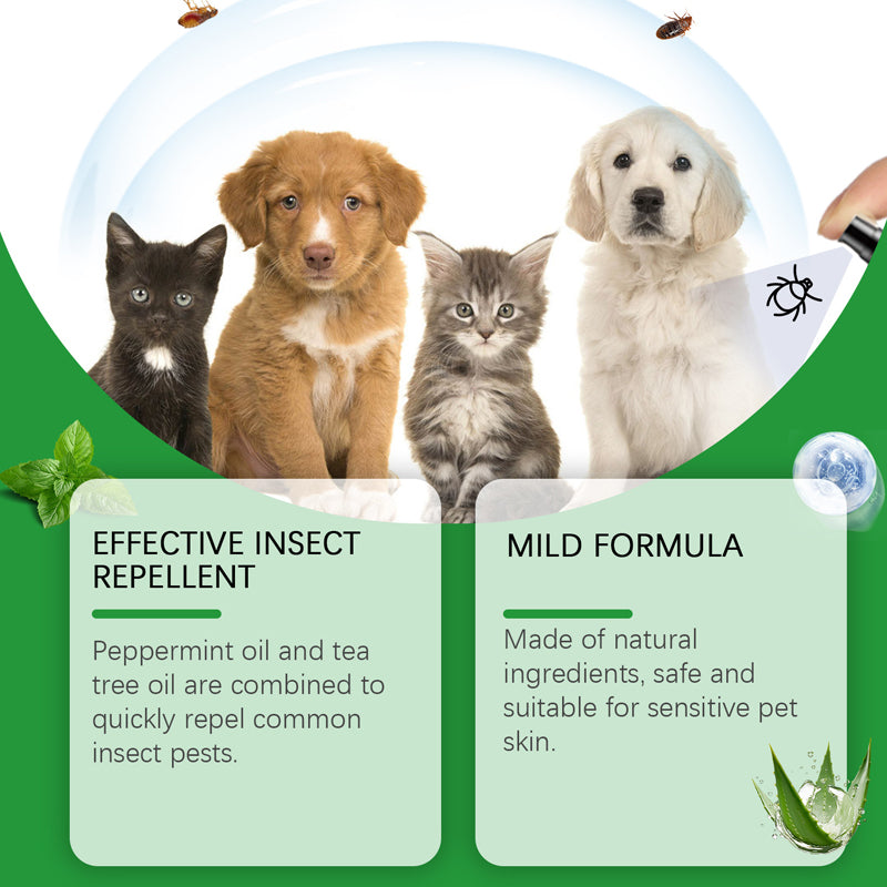 🍃Natuurlijke Vlooi- en Tekspray voor Honden en Katten🐾 Houd uw Geliefde Huisdier Vrij van Ongedierte