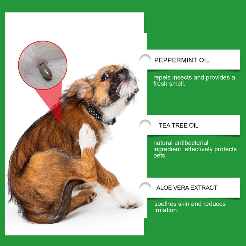 🍃Natuurlijke Vlooi- en Tekspray voor Honden en Katten🐾 Houd uw Geliefde Huisdier Vrij van Ongedierte
