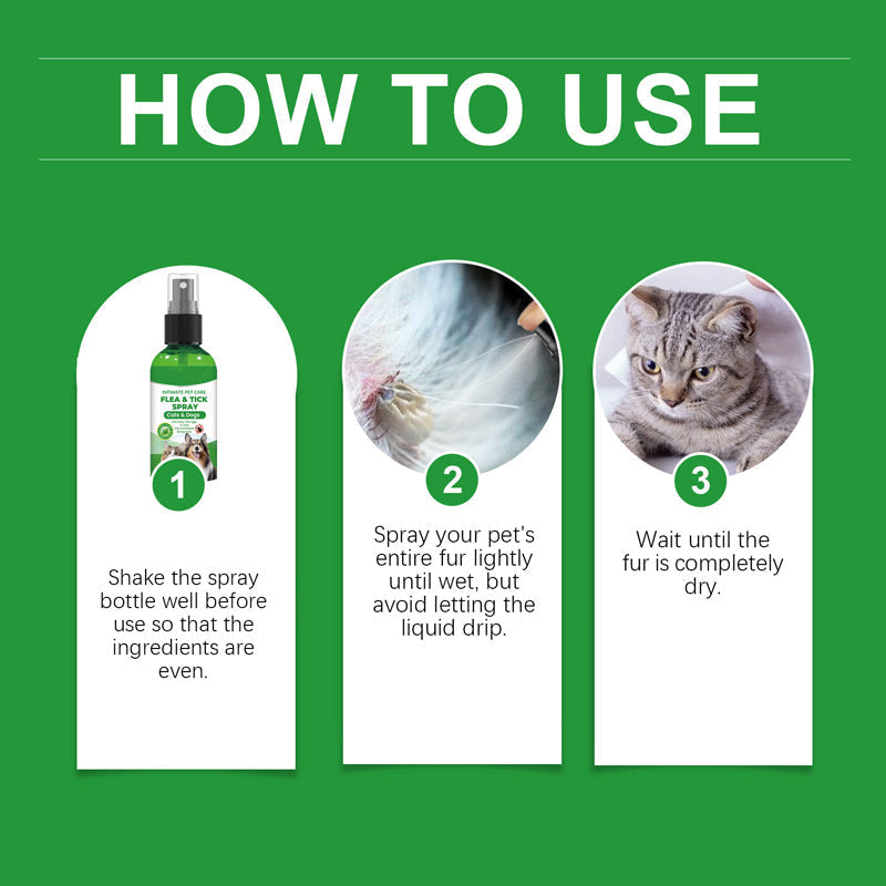 🍃Natuurlijke Vlooi- en Tekspray voor Honden en Katten🐾 Houd uw Geliefde Huisdier Vrij van Ongedierte