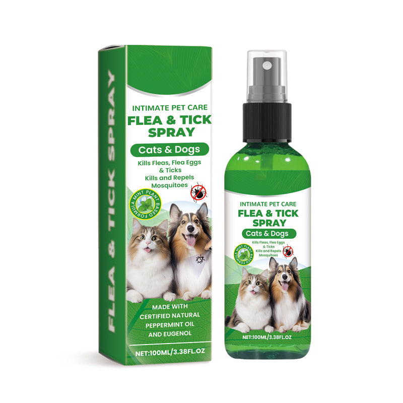 🍃Natuurlijke Vlooi- en Tekspray voor Honden en Katten🐾 Houd uw Geliefde Huisdier Vrij van Ongedierte