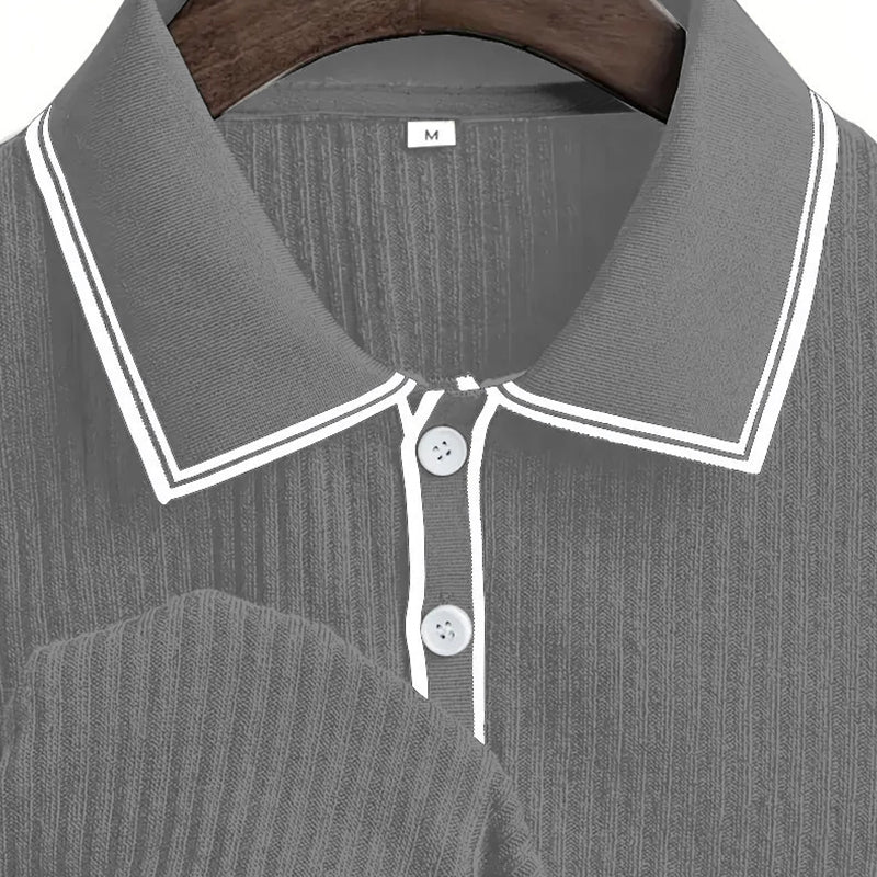 🟑 50% KORTING NU! ☀️ Casual poloshirt met korte mouwen – Ademend polyester, moderne pasvorm & perfect voor ontspannen dagen 🏖️