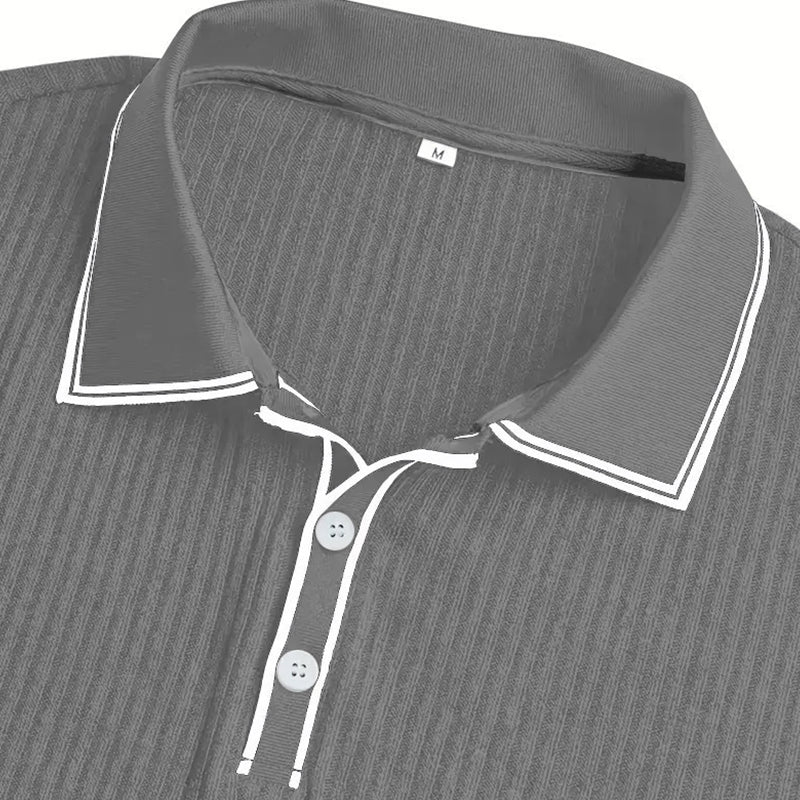 🟑 50% KORTING NU! ☀️ Casual poloshirt met korte mouwen – Ademend polyester, moderne pasvorm & perfect voor ontspannen dagen 🏖️