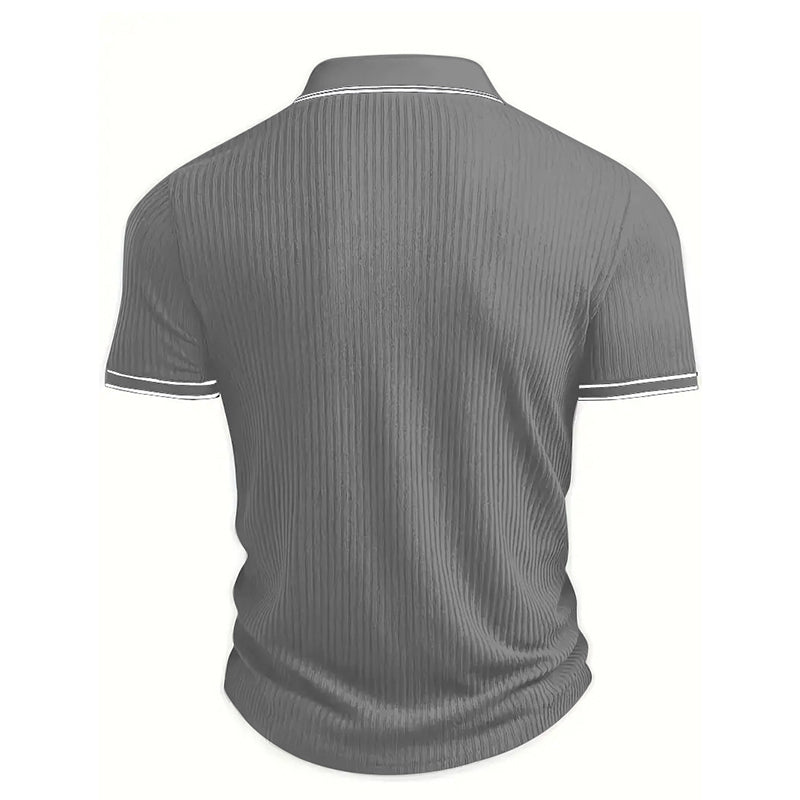 🟑 50% KORTING NU! ☀️ Casual poloshirt met korte mouwen – Ademend polyester, moderne pasvorm & perfect voor ontspannen dagen 🏖️