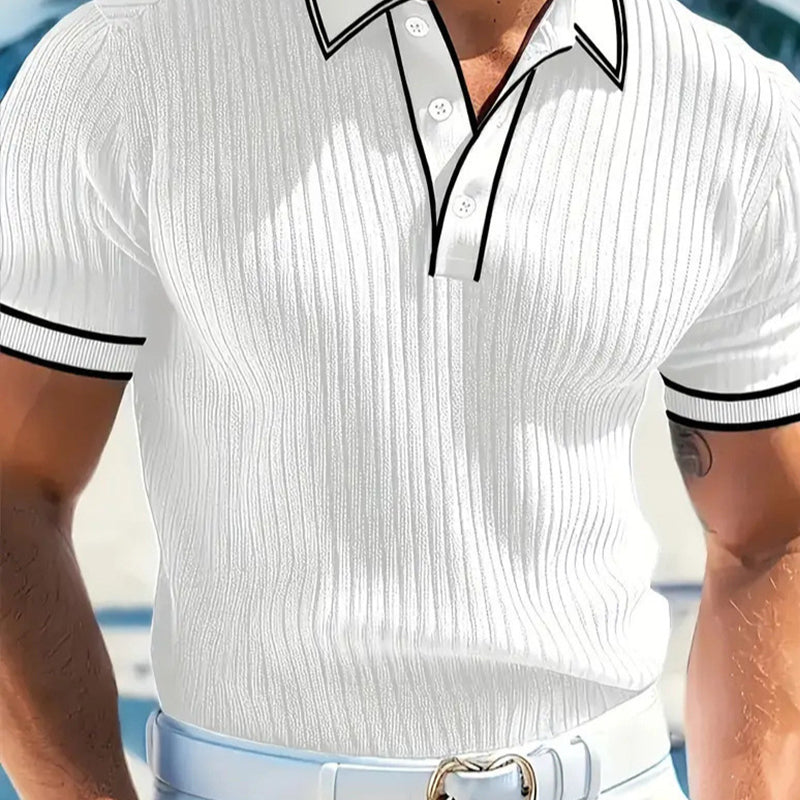 🟑 50% KORTING NU! ☀️ Casual poloshirt met korte mouwen – Ademend polyester, moderne pasvorm & perfect voor ontspannen dagen 🏖️
