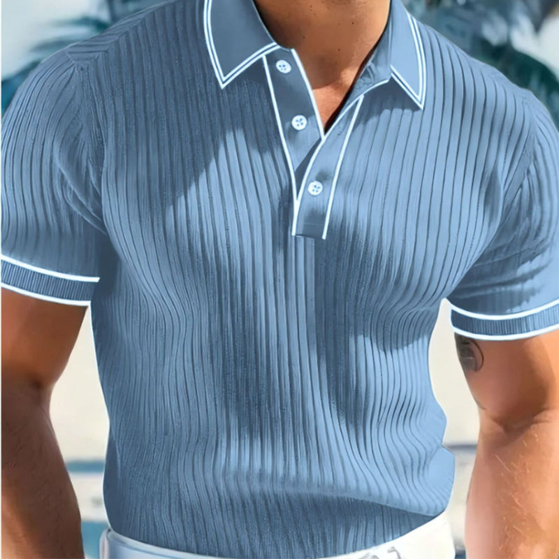 🟑 50% KORTING NU! ☀️ Casual poloshirt met korte mouwen – Ademend polyester, moderne pasvorm & perfect voor ontspannen dagen 🏖️