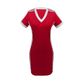 Sportieve V-hals Bodycon Minijurk voor Dames