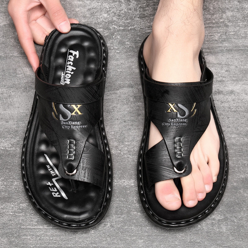 👣TIJDELIJK 50% KORTING!🌿Ademende, zachte leren outdoorsandalen voor heren (ook in grote maten) – ondersteunend, antislip, instapmodel 🌲