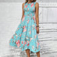 Casual jurk voor dames, mouwloos met bloemenprint