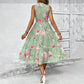 Casual jurk voor dames, mouwloos met bloemenprint