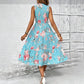 Casual jurk voor dames, mouwloos met bloemenprint
