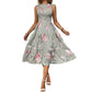 Casual jurk voor dames, mouwloos met bloemenprint