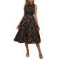 Casual jurk voor dames, mouwloos met bloemenprint