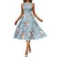 Casual jurk voor dames, mouwloos met bloemenprint