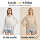 Dames blouse in vintage-stijl met kant als bedekkend bovenkledingstuk