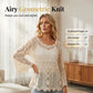 Dames blouse in vintage-stijl met kant als bedekkend bovenkledingstuk