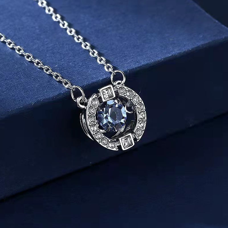 💖Koop 1 krijg 1 gratis🌟Zweetbestendige, verzilverde fonkelende dans-rhinestone ketting