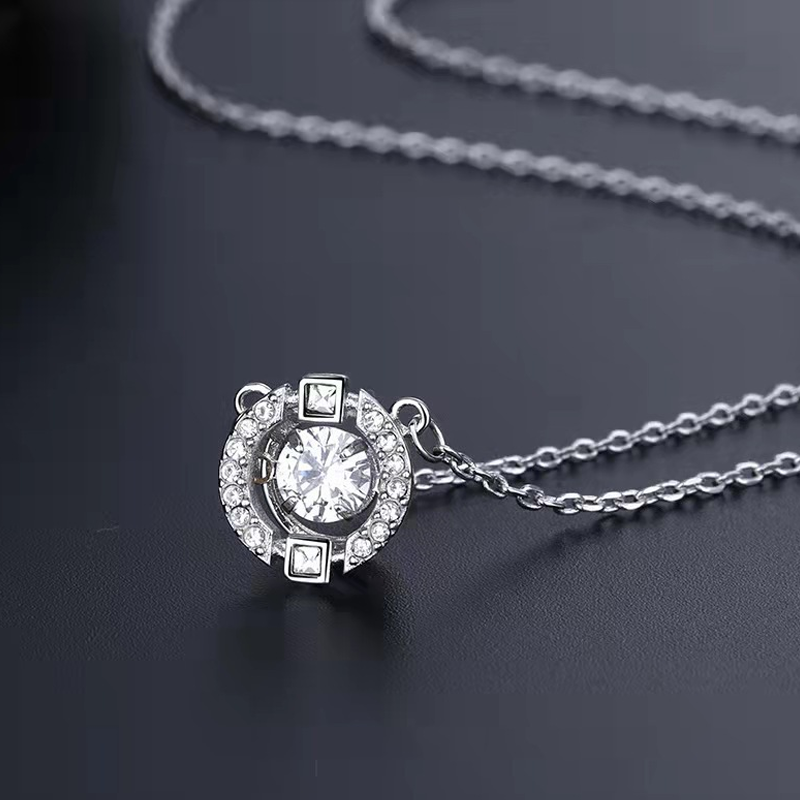 💖Koop 1 krijg 1 gratis🌟Zweetbestendige, verzilverde fonkelende dans-rhinestone ketting