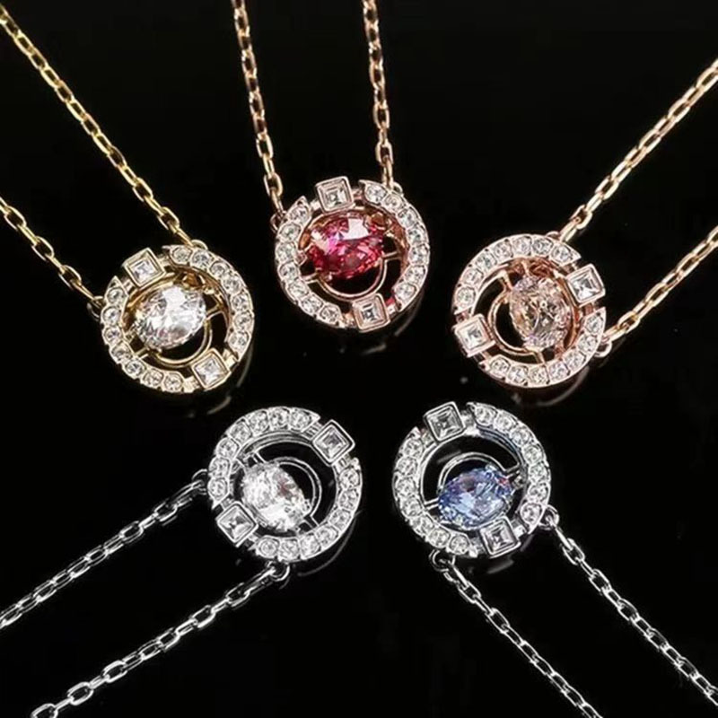💖Koop 1 krijg 1 gratis🌟Zweetbestendige, verzilverde fonkelende dans-rhinestone ketting