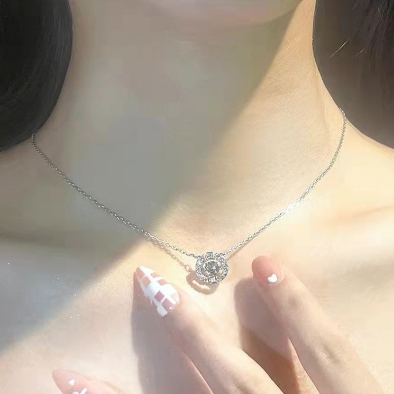 💖Koop 1 krijg 1 gratis🌟Zweetbestendige, verzilverde fonkelende dans-rhinestone ketting