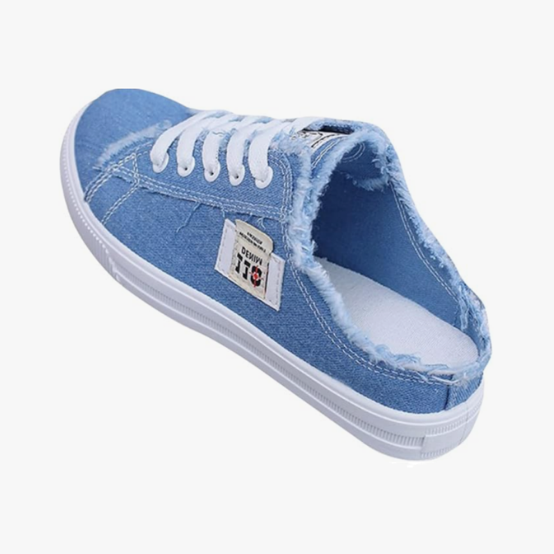 👟 NU 50% KORTING! 👖 Dames denim muiltjes – makkelijk aan te trekken, comfortabele zool & perfect voor een casual zomerlook ☀️