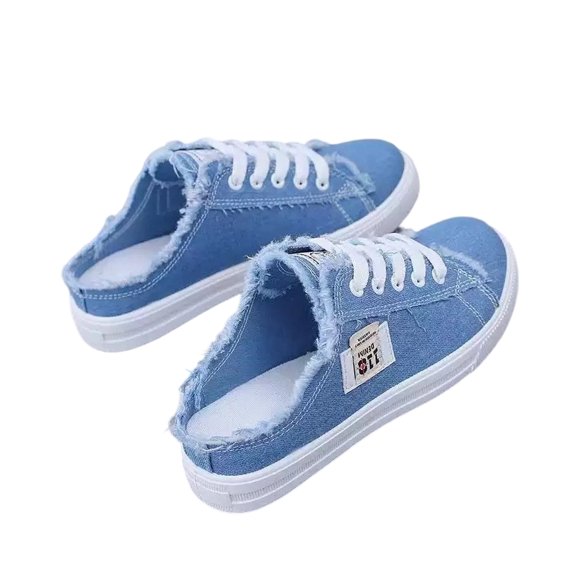 👟 NU 50% KORTING! 👖 Dames denim muiltjes – makkelijk aan te trekken, comfortabele zool & perfect voor een casual zomerlook ☀️
