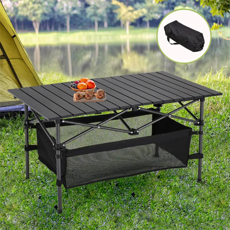Draagbare opvouwbare campingtafel met opbergtas