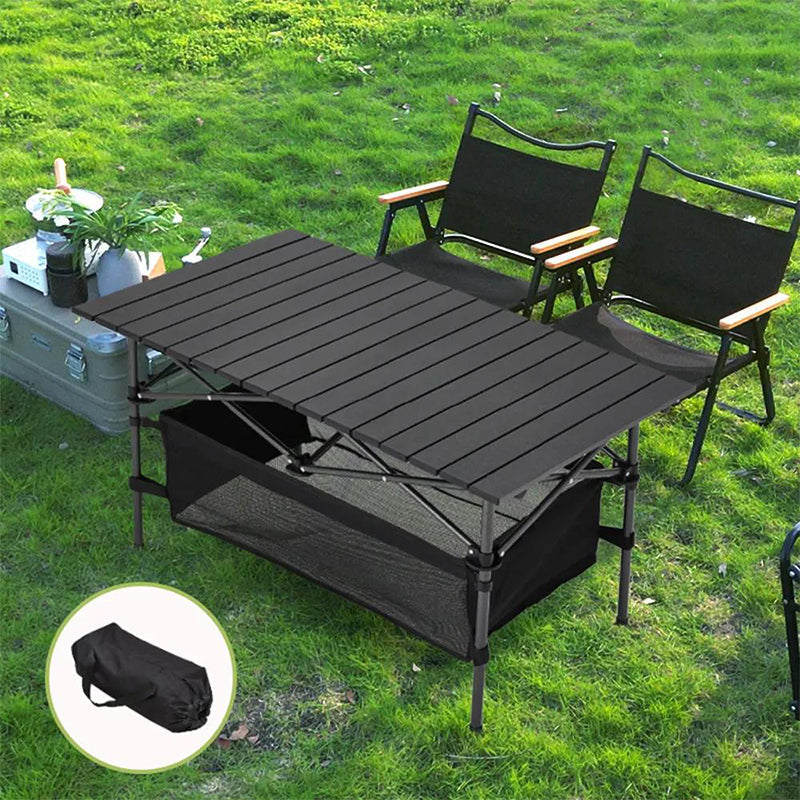 Draagbare opvouwbare campingtafel met opbergtas