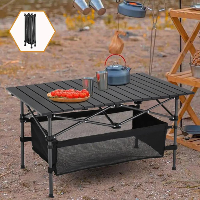 Draagbare opvouwbare campingtafel met opbergtas
