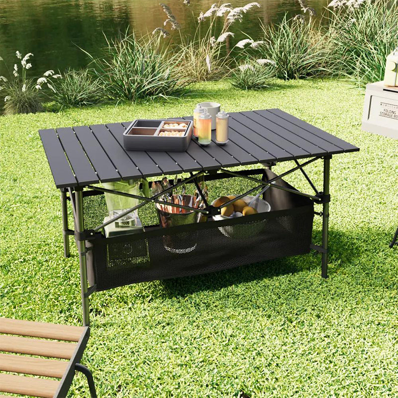 Draagbare opvouwbare campingtafel met opbergtas