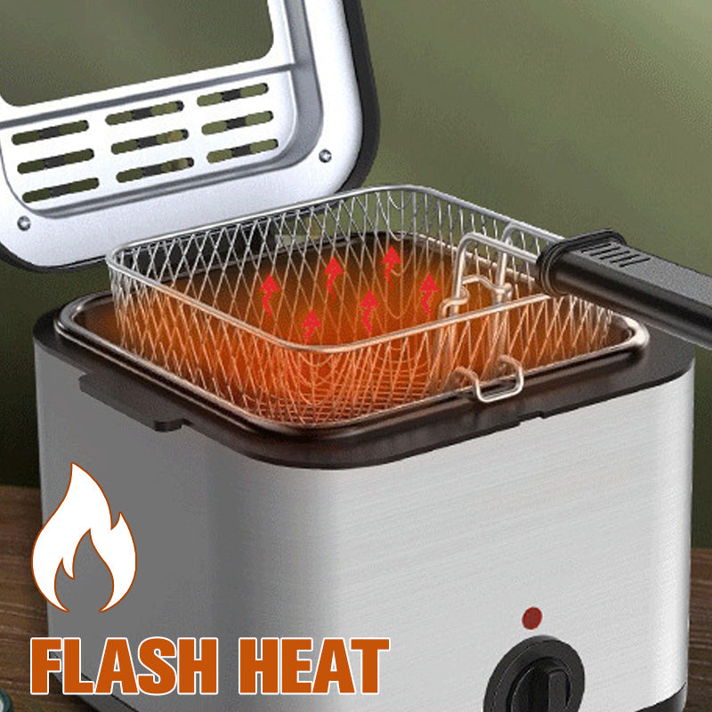 Elektrische friteuse met mand