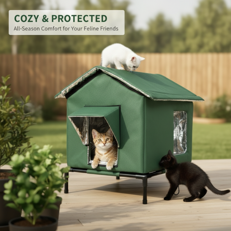 🎉 Nieuwe Aanbieding! Waterdichte KattenSchuilplaats - Warm & Veilig voor Buiten 🐾