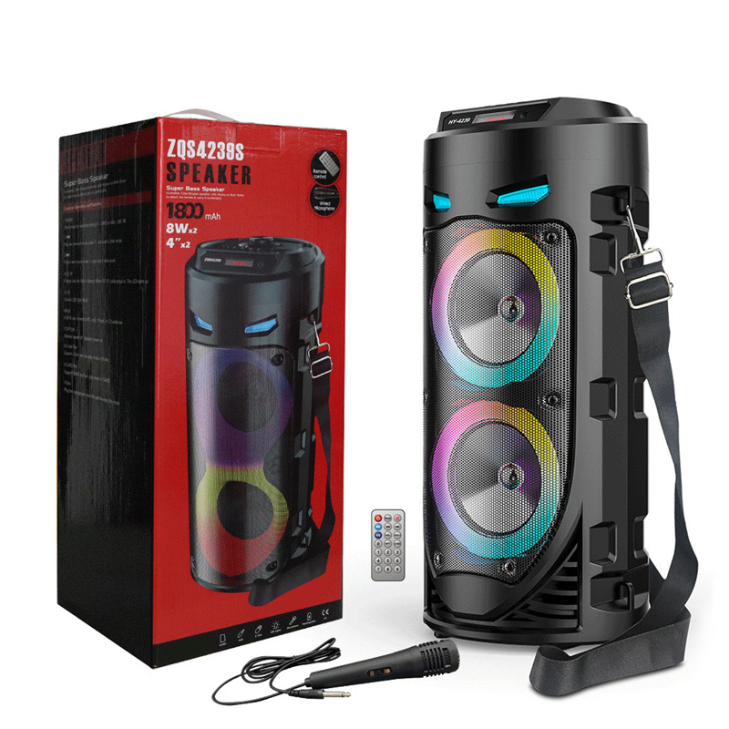🥳HETE UITVERKOOP 2026🥳💞Meer dan 50.000 verkocht!🎤🔊 50% korting! Draagbare Bluetooth-luidspreker met microfoon – 16W krachtig geluid, RGB-verlichting en bedrade microfoon. Perfect voor karaoke, square dancing en kraampjes in de buitenlucht.