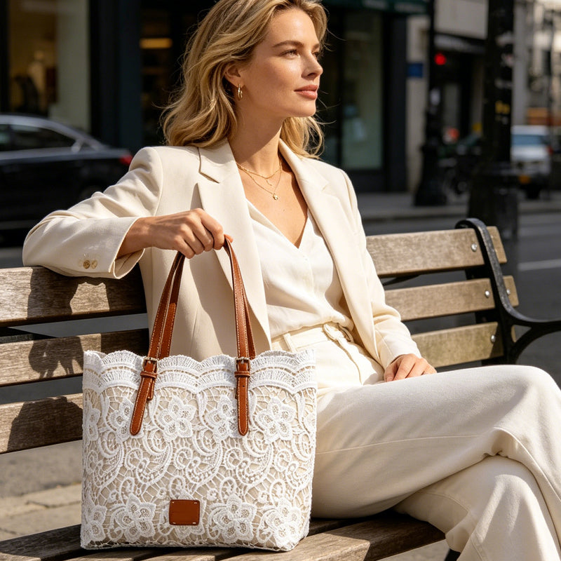 👜Nieuw binnen: Lace & Legacy 🌹Vintage kanten schoudertas – Elegant kant, ruim interieur en verstelbare schouderband – Perfect voor bruiloften, dagelijks gebruik en reizen ✨