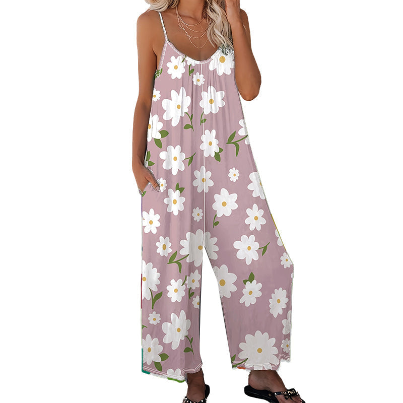 Dames Jumpsuit met Bloemenprint en Wijde Pijpen