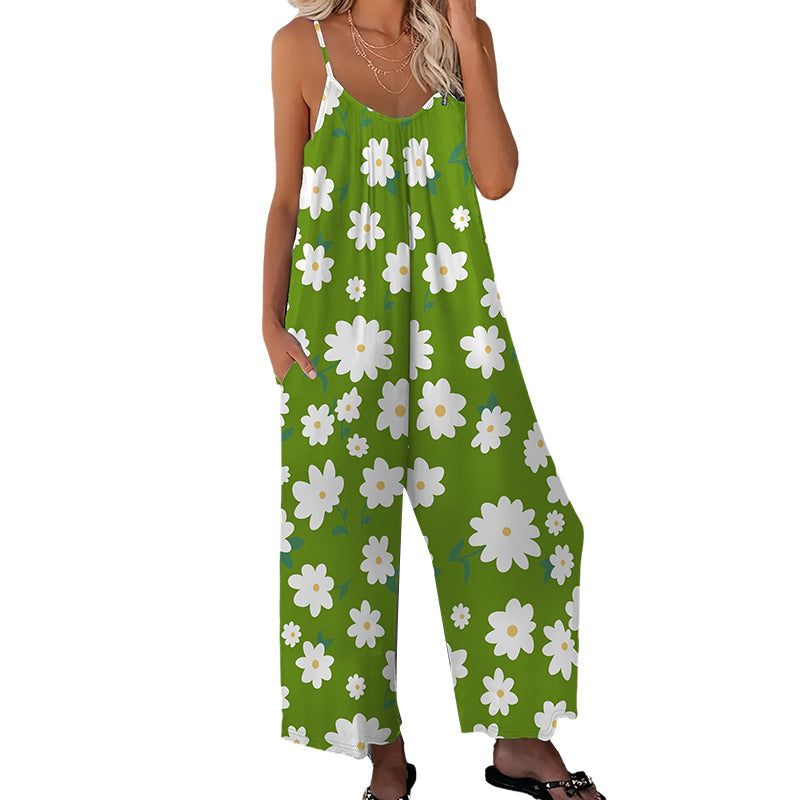 Dames Jumpsuit met Bloemenprint en Wijde Pijpen