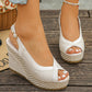 Dames casual wedge-sandalen met open neus