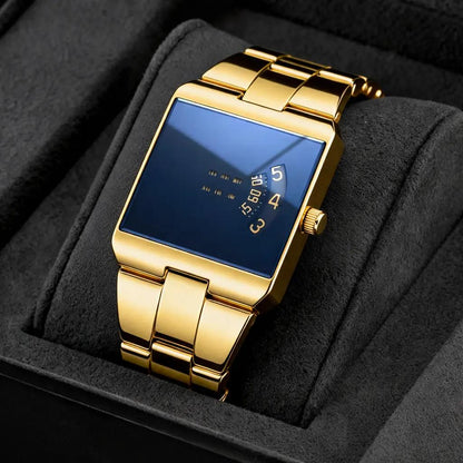 ⌚ BEPERKTE AANBIEDING – 50% KORTING! ✨ Heren Quartz Horloge Vierkante Wijzerplaat – Roestvrij Staal & Mineraalglas – Uniek & Veelzijdig Design voor een Gedurfte Look