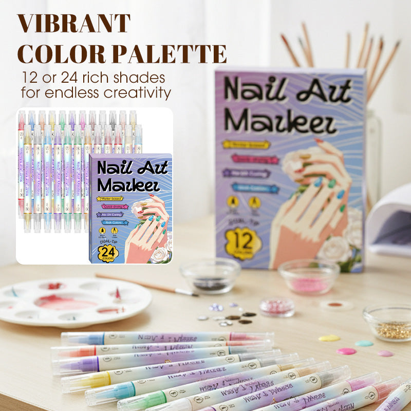 Nail Art Stiften Set met Dubbele Punt | Professionele Pennen voor Nagelkunst