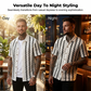 Heren short sleeve retro geometrisch breishirt